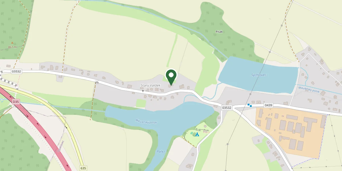 Mapa s vyznačenou adresou Opatovec 254, 568 02 Svitavy
